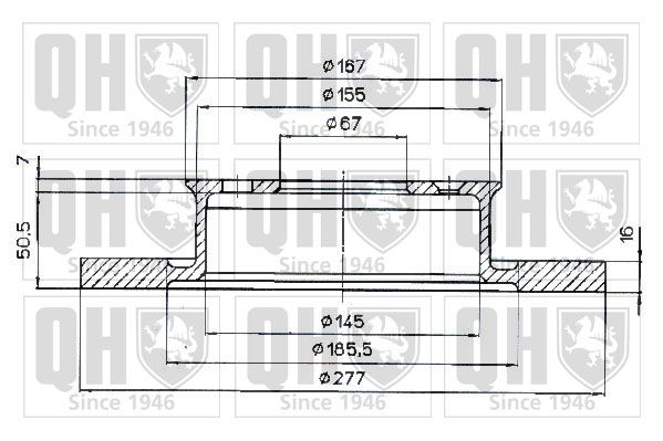 QUINTON HAZELL Тормозной диск BDC4267